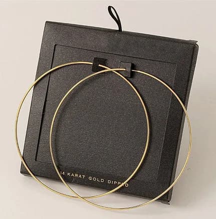 Secret Box Large Thin Hoop Earrings