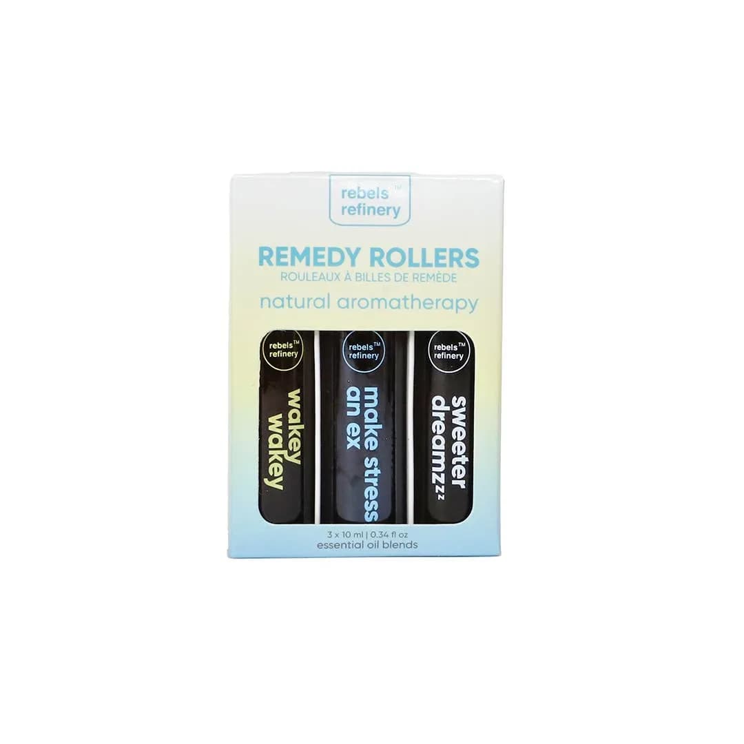 Remedy Roller 3 Pack 100% Natural Essential Oil by Rebels Refinery