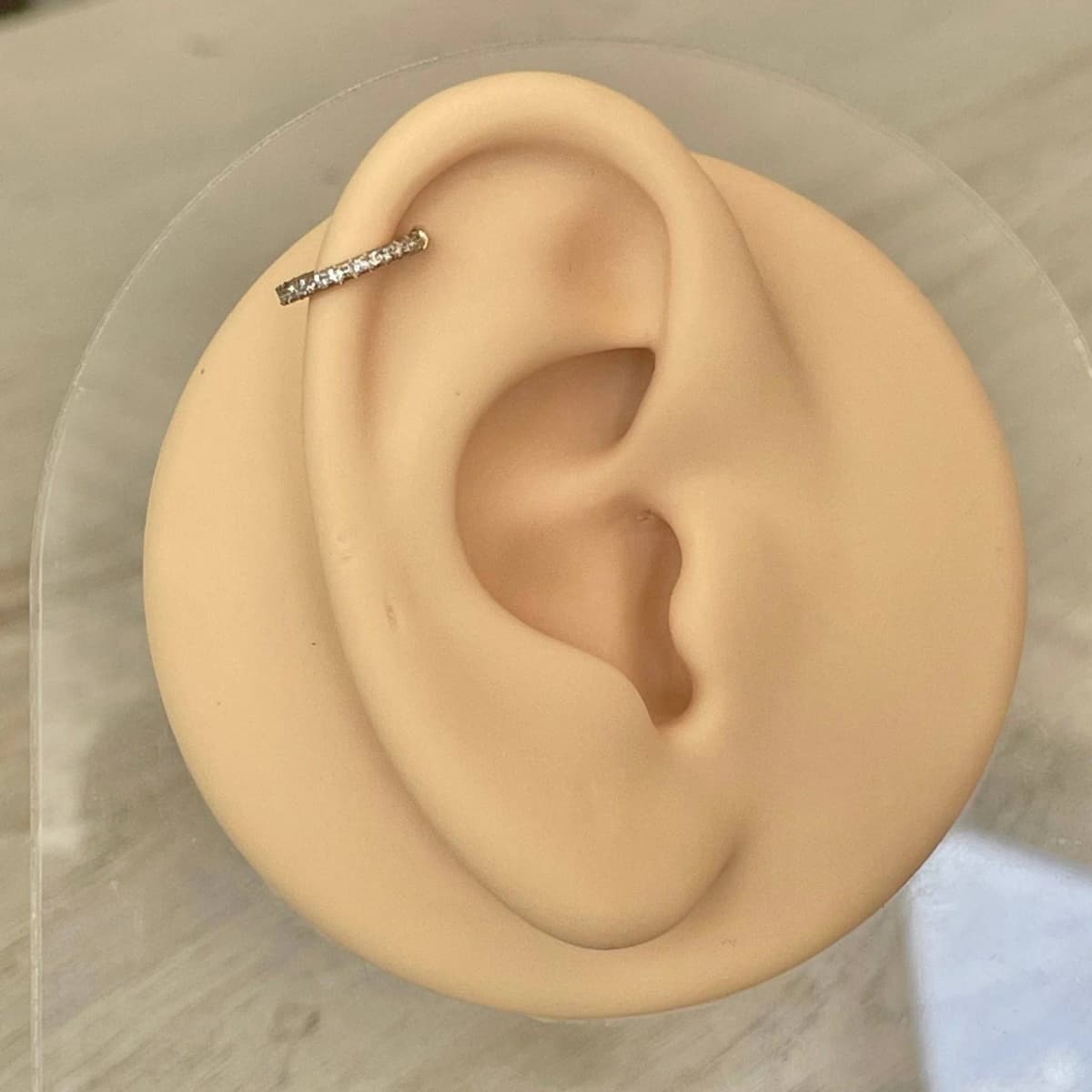 Gold Helix or Conch Cartilage Earring 16G 8mm or 10mm Titanium