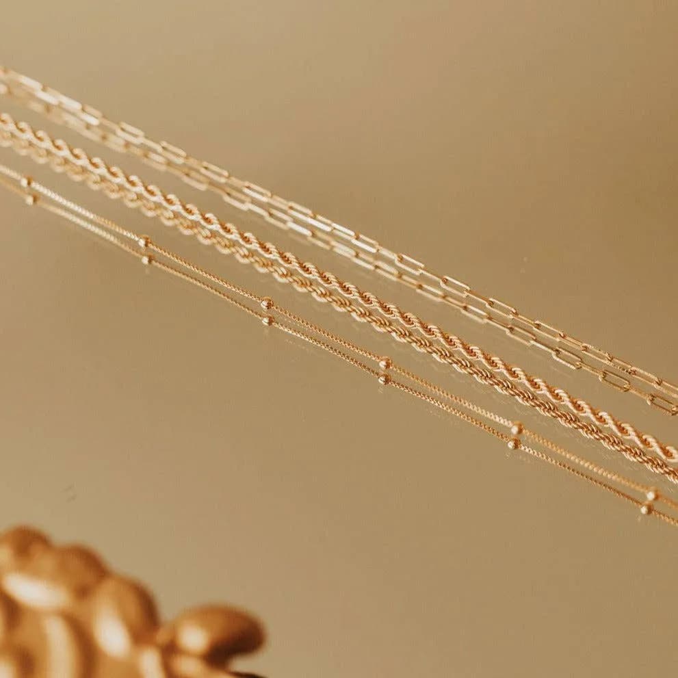 Madeline Gold Filled Paperclip Necklace by Mauve