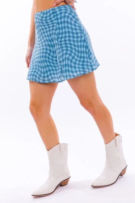 Bias Cut Mini Skirt by Le Lis