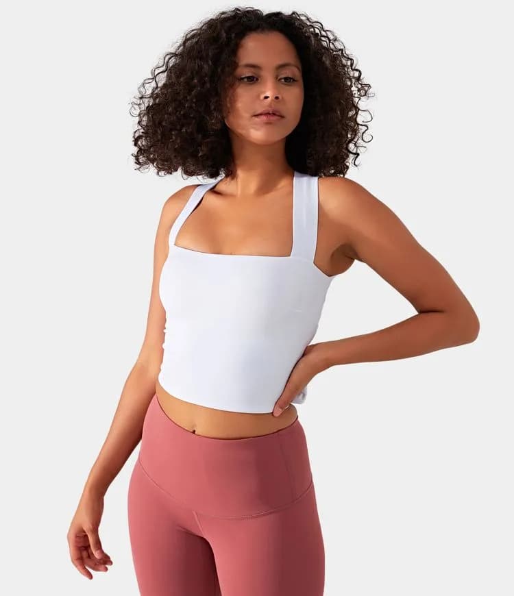 Airy Backless Padded Crisscross Top Halara