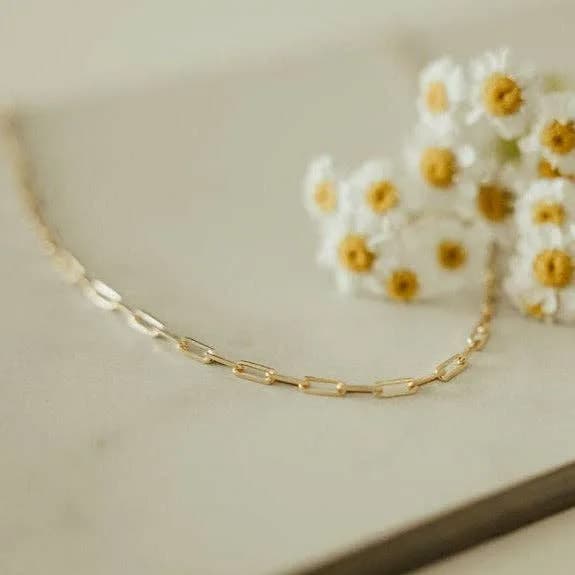 Madeline Gold Filled Paperclip Necklace by Mauve