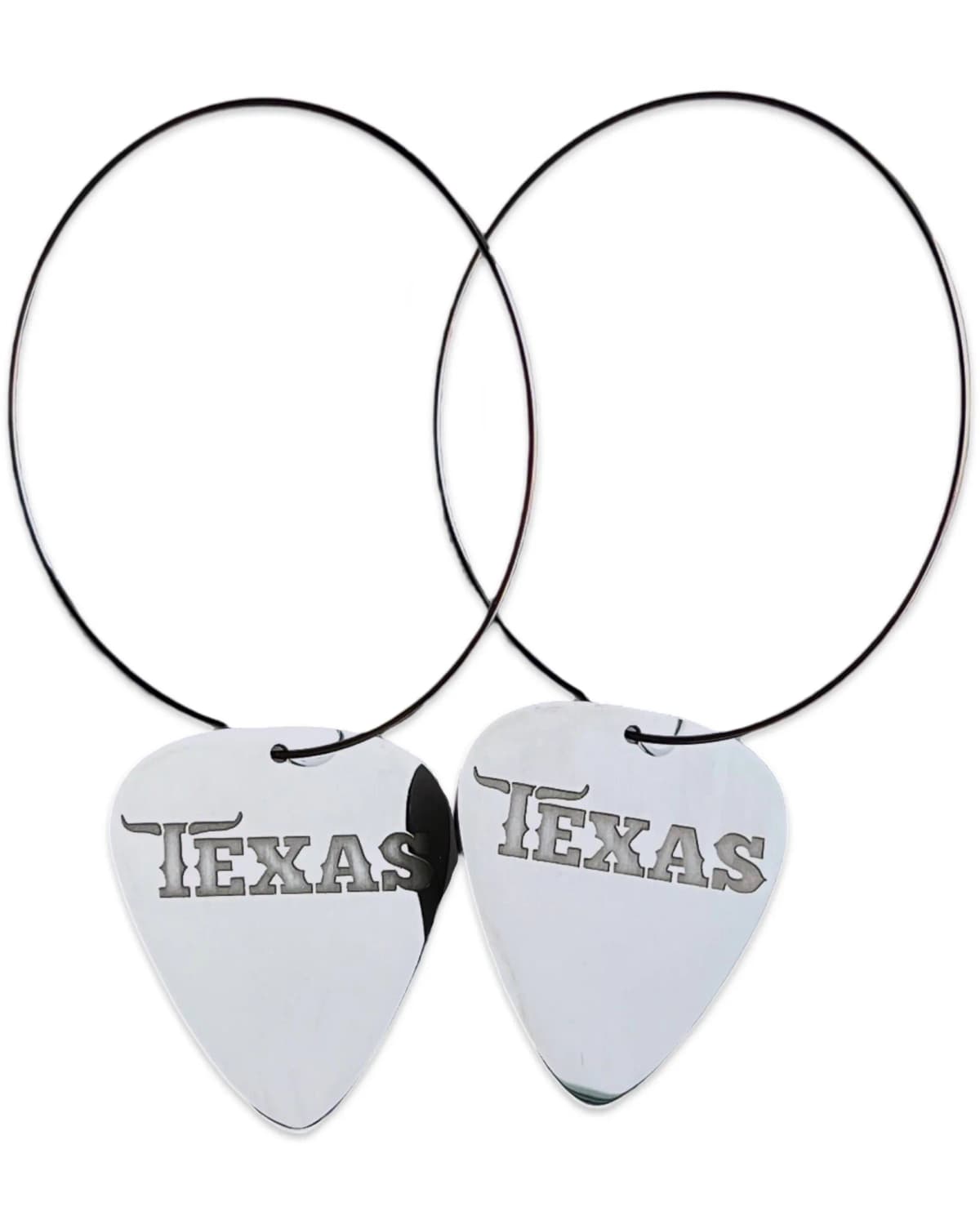 Texas Steel Reversible Single Guitar Pick Earrings