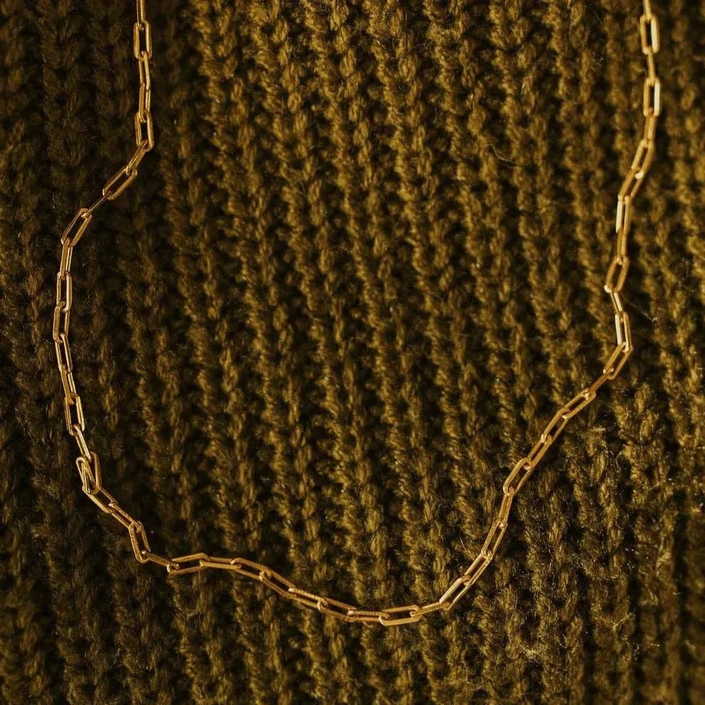 Madeline Gold Filled Paperclip Necklace by Mauve