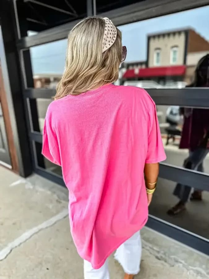 Pink Heart Cold Brew Coffee Puff Graphic Tee (Ship Jan 16th)