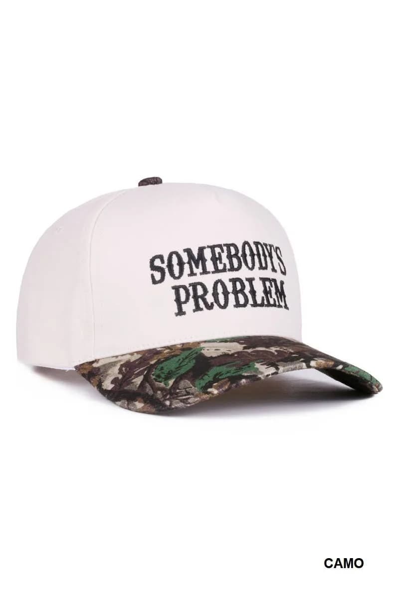 Somebody's Proble Two Tone Canvas Cotton Cap