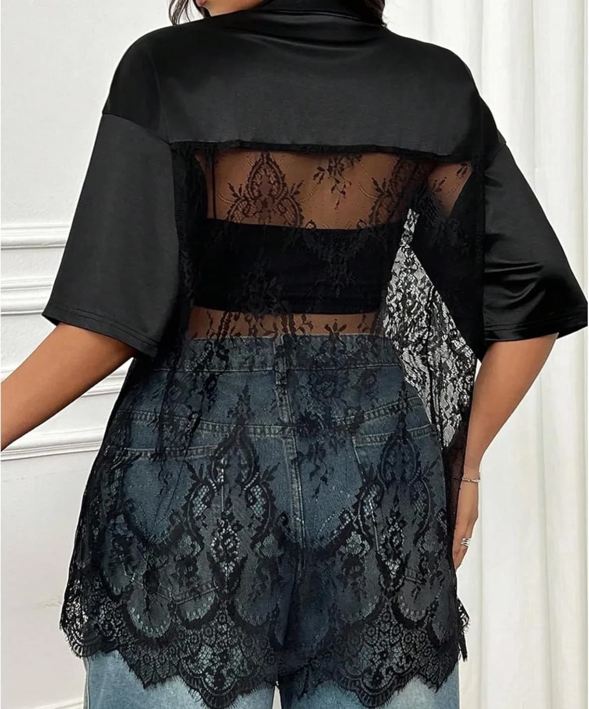 Authentic or California Edge Numbered Lace Sporty Jersey Top
