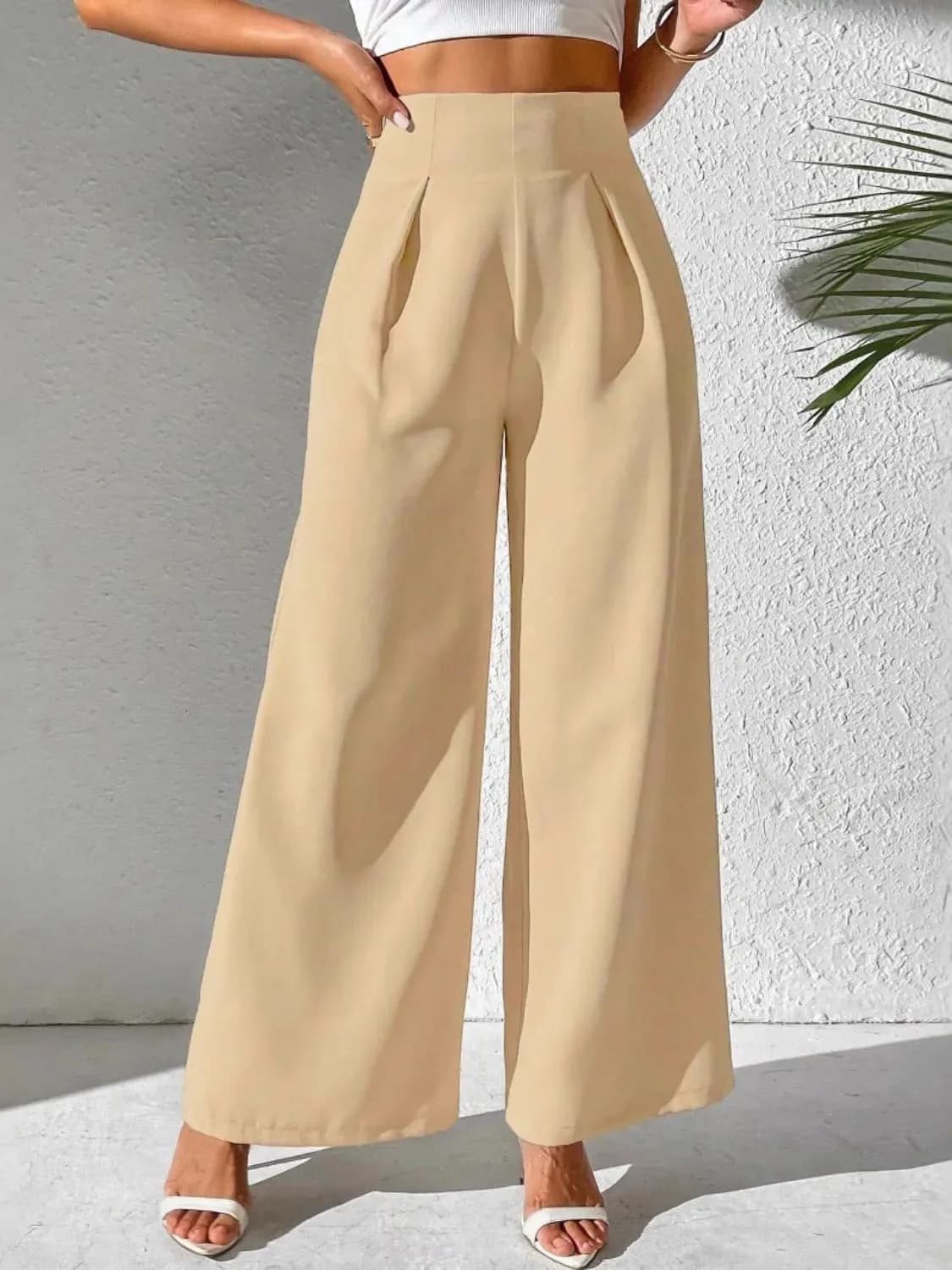 Wide Leg High Waist Pants in Multiple Colors
