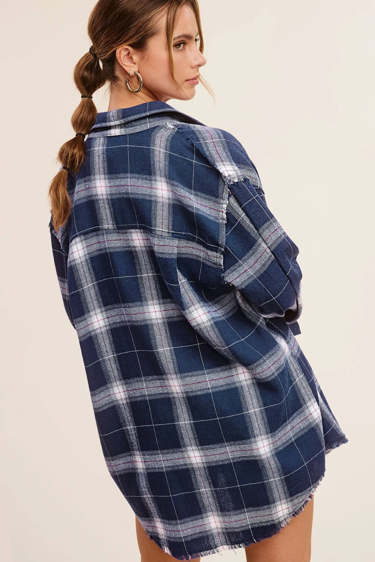 Button Down Fall Winter Plaid Shirts La Miel