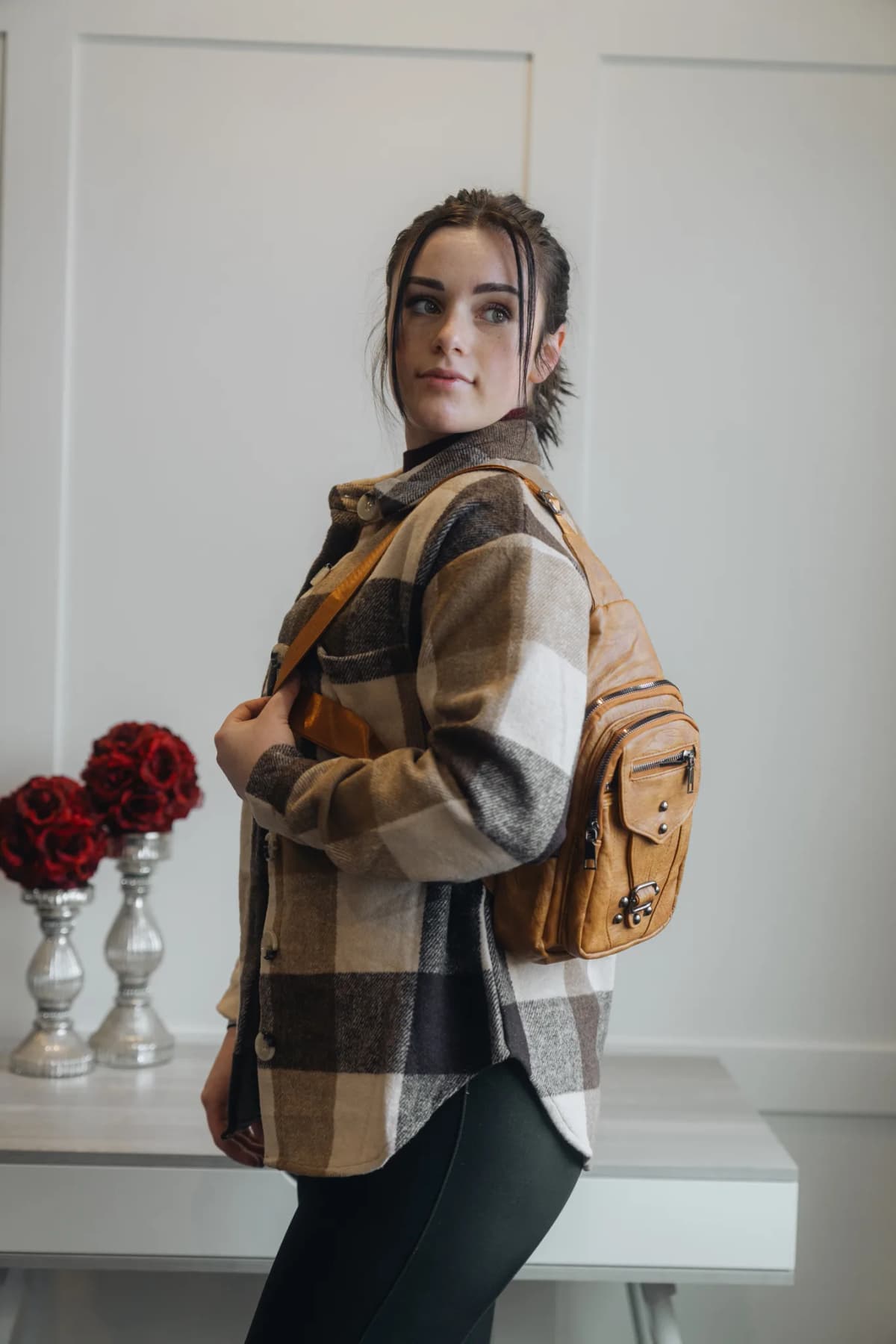 Buckle Solid Crossbody Sling Bag My Store