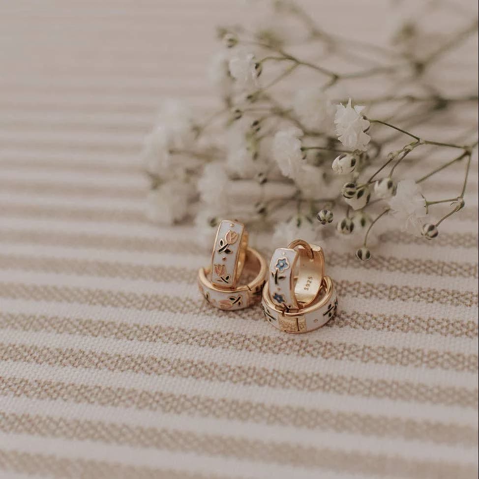 Daphne Tea Cup Hoops by Mauve