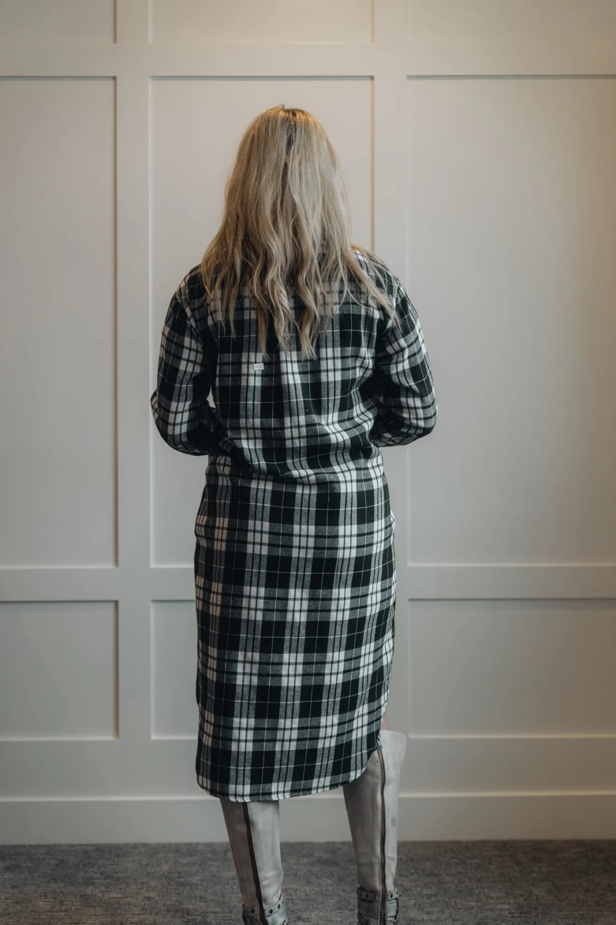 Flannel Plaid Longline Shacket by Bluivy