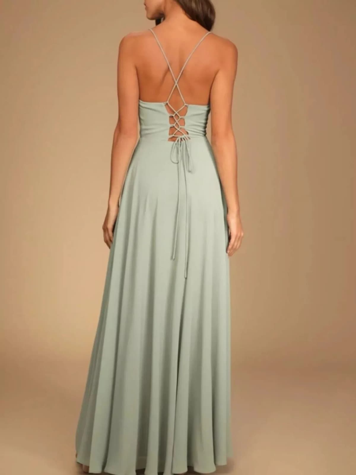 Slit Cowl Neck Maxi Dress
