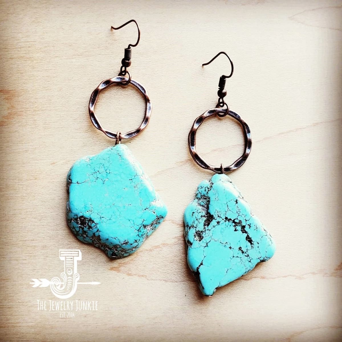 Turquoise Chunky Earrings (Red)