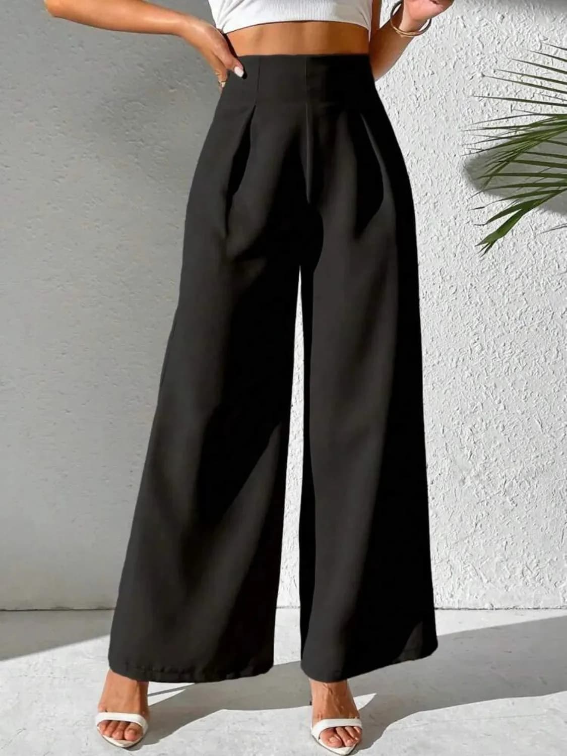 Wide Leg High Waist Pants in Multiple Colors