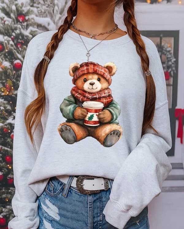 Cozy Holiday Bear Sweatshirt