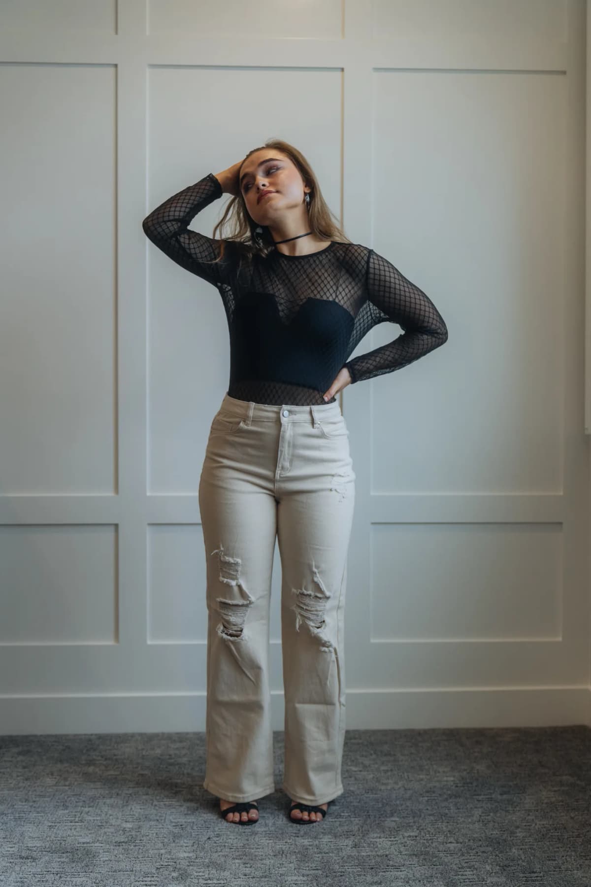 High Waist Ripped Wide Leg Jeans Cello Jeans