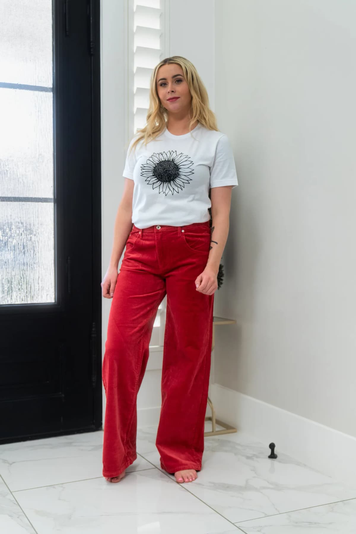 Sunflower Shirt Humm & Willow (White)