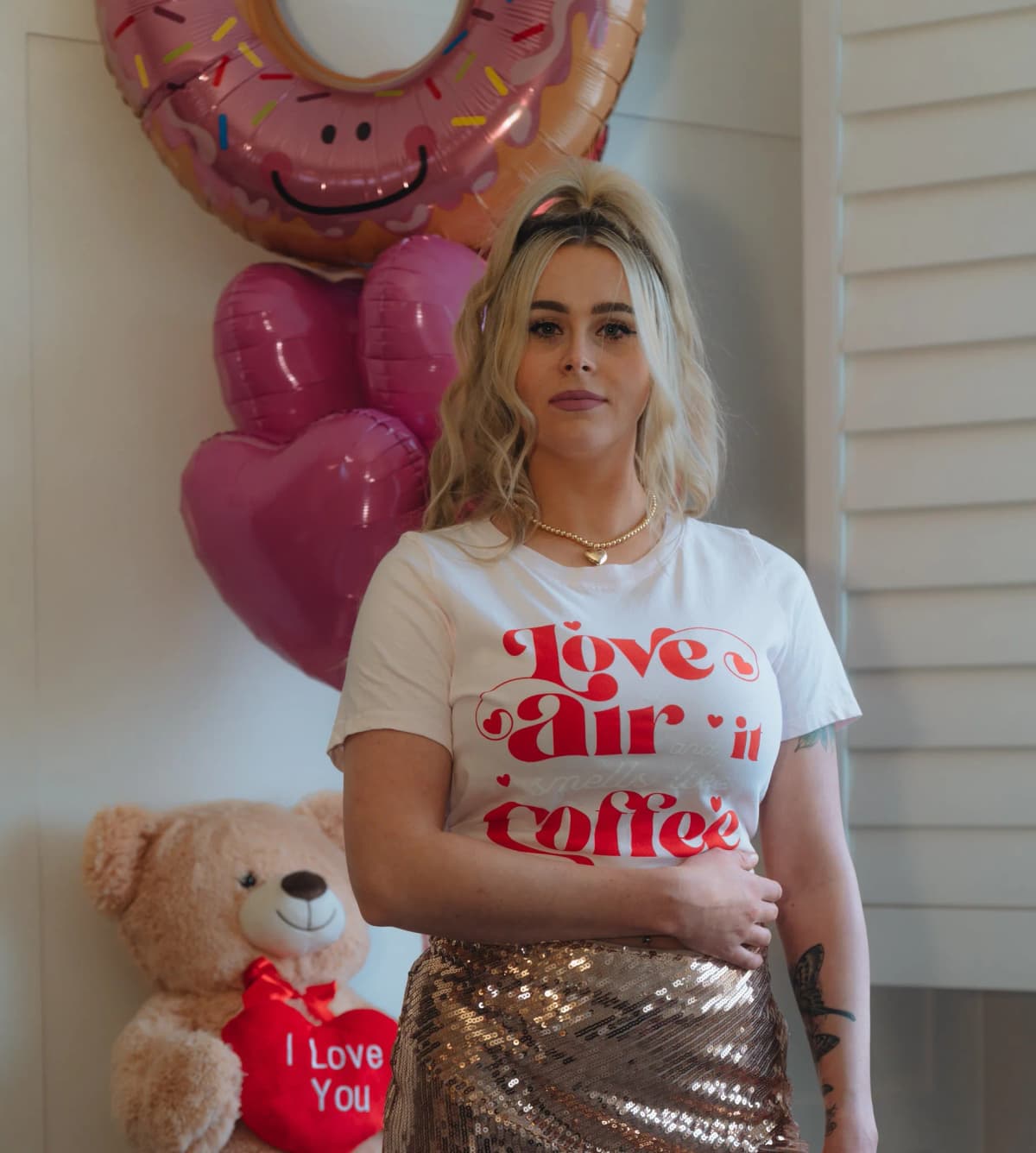 Love N Coffee Short Sleeve Graphic Tee