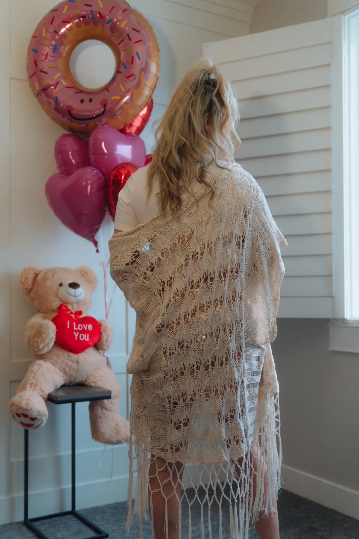 Bohemian Inspired Crochet Knit Cardigan with Fringe Kori