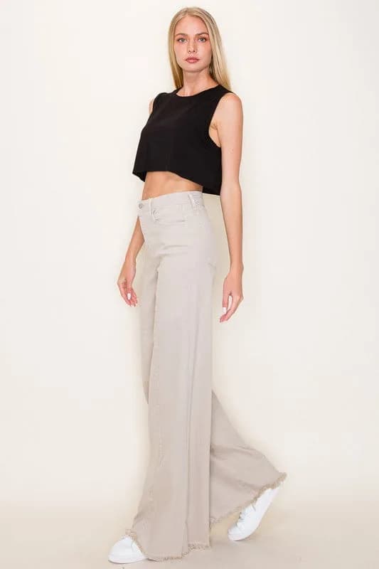 Western Wide Leg Denim Jeans by O2 Denim Multiple Colors