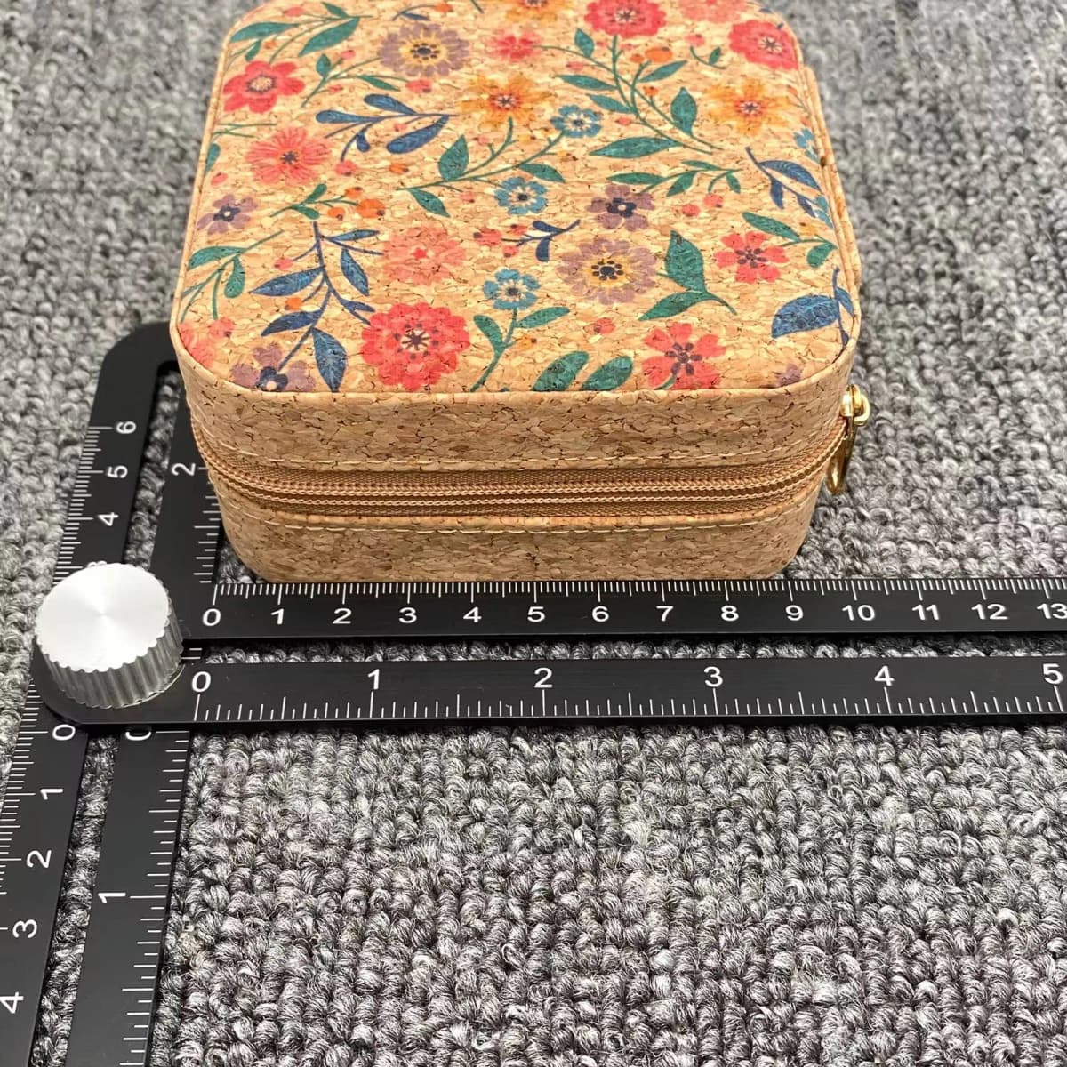 Vintage Crushed Wood Grain PU Leather Jewelry Storage Box
