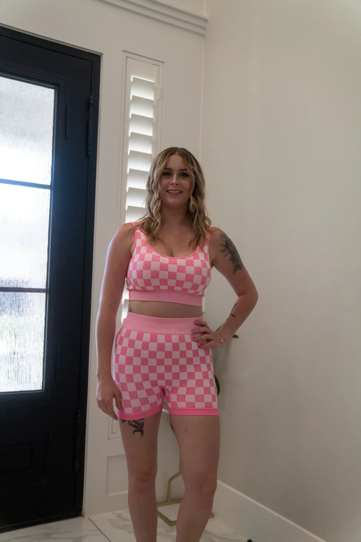 Checkmate Checkered Crop Two Piece Set by Kimberly C
