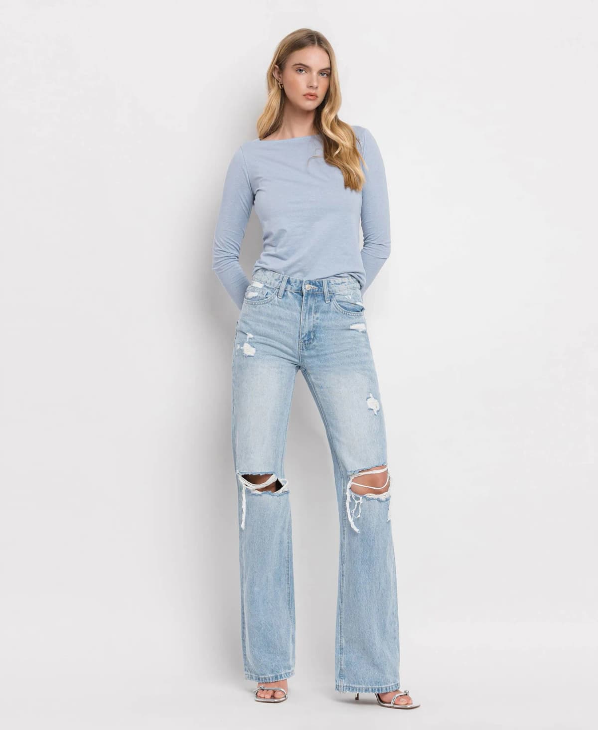 Leslie Sunny Plain’s 90's Vintage Super High Rise Flare Jeans by Vervet by Flying Monkey