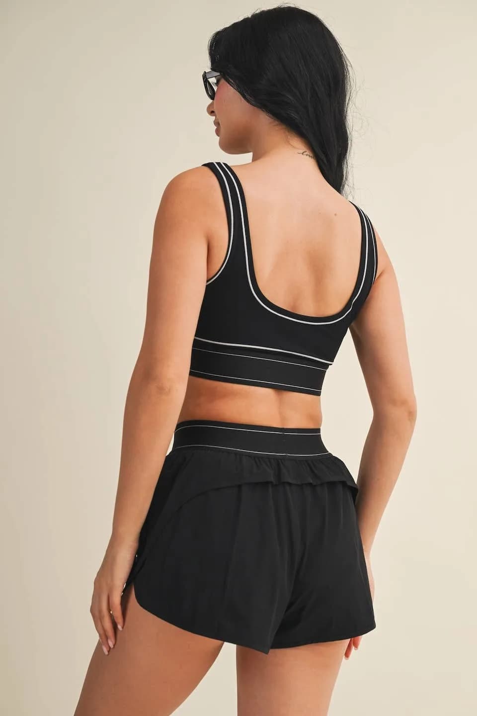 Contrast Thread Sports Bra by Kimberly C
