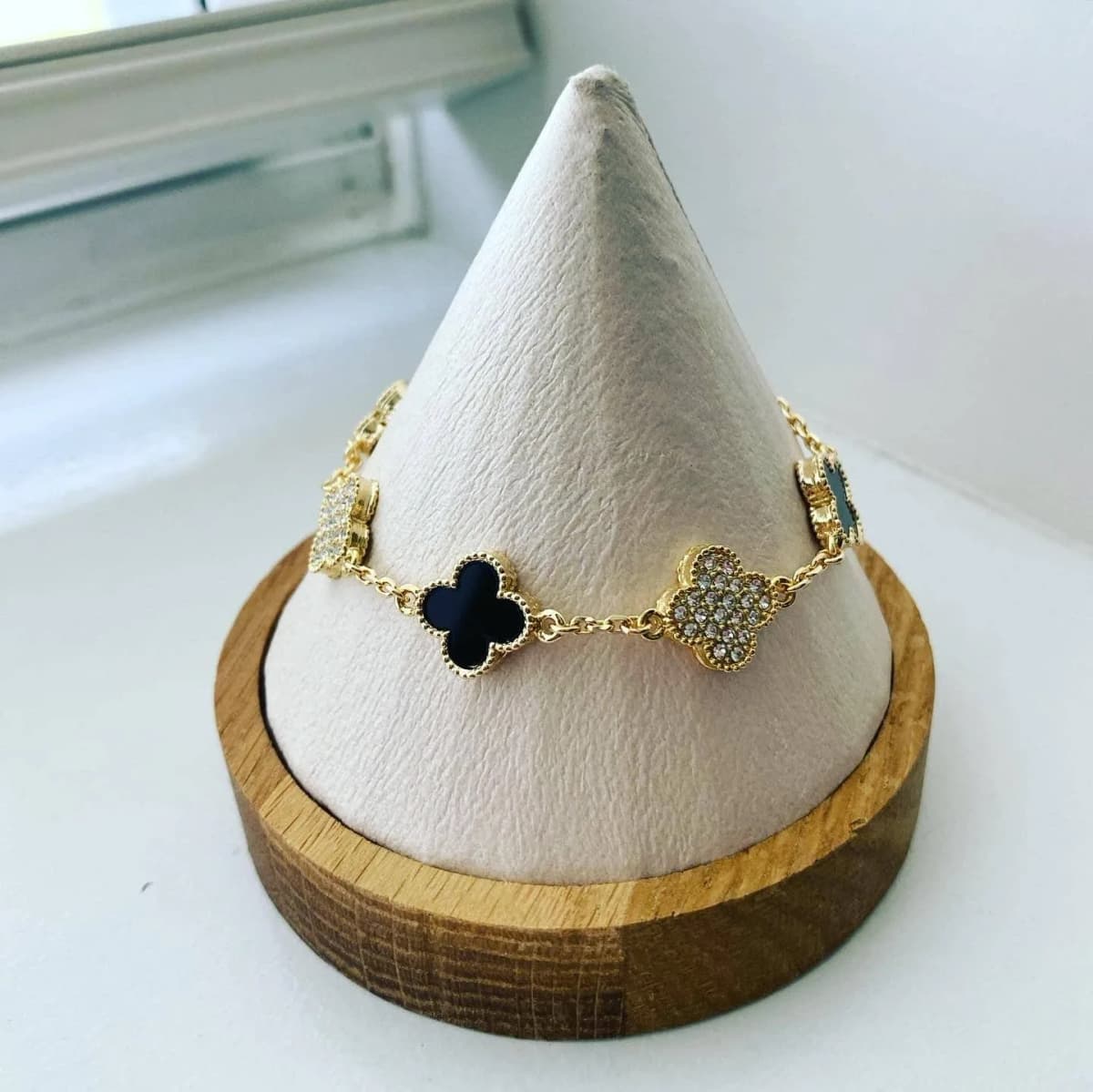 Gold Clover Pavé Mix Bracelet by Must Have Multiple Colors