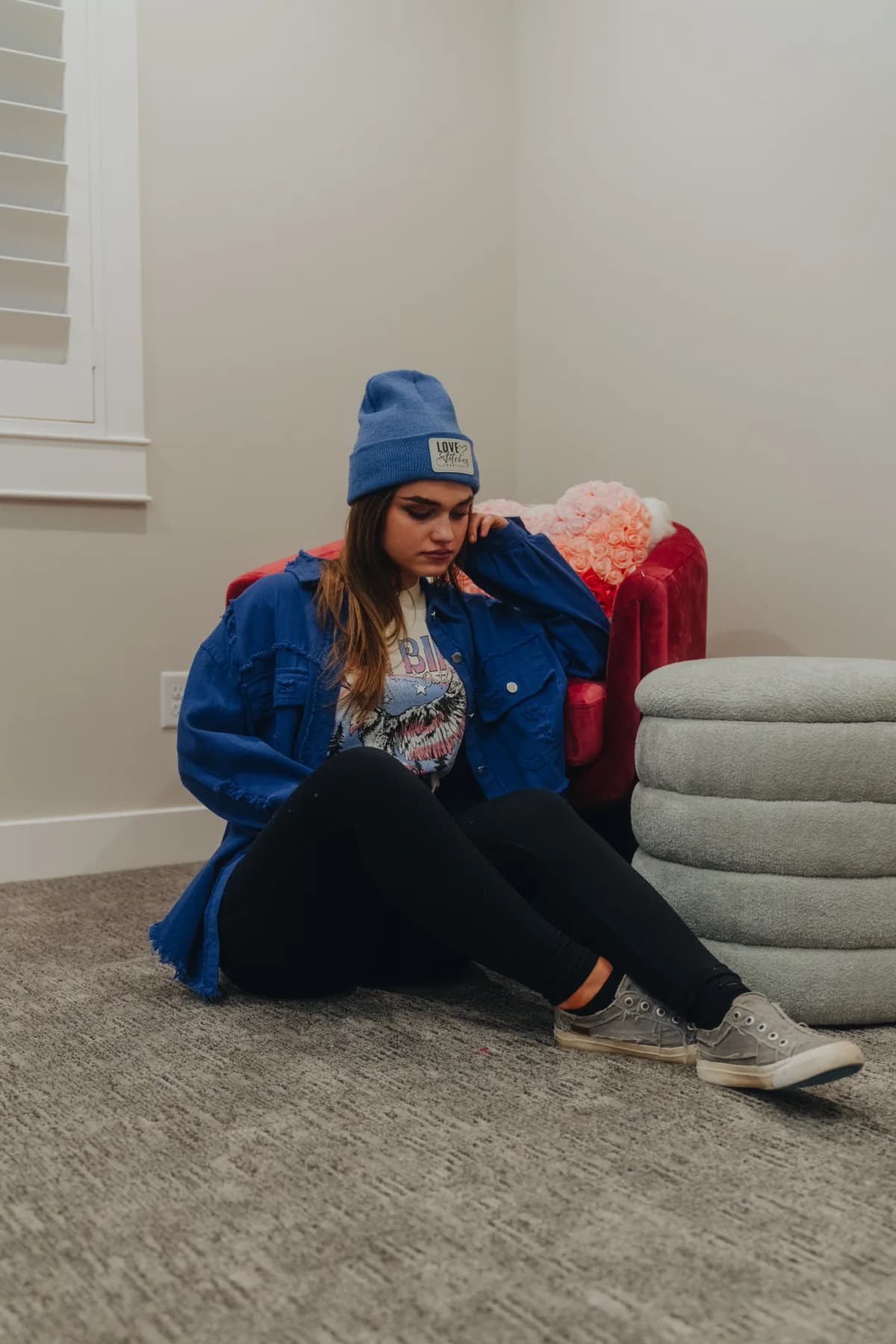 Ripped Loose Denim Shacket