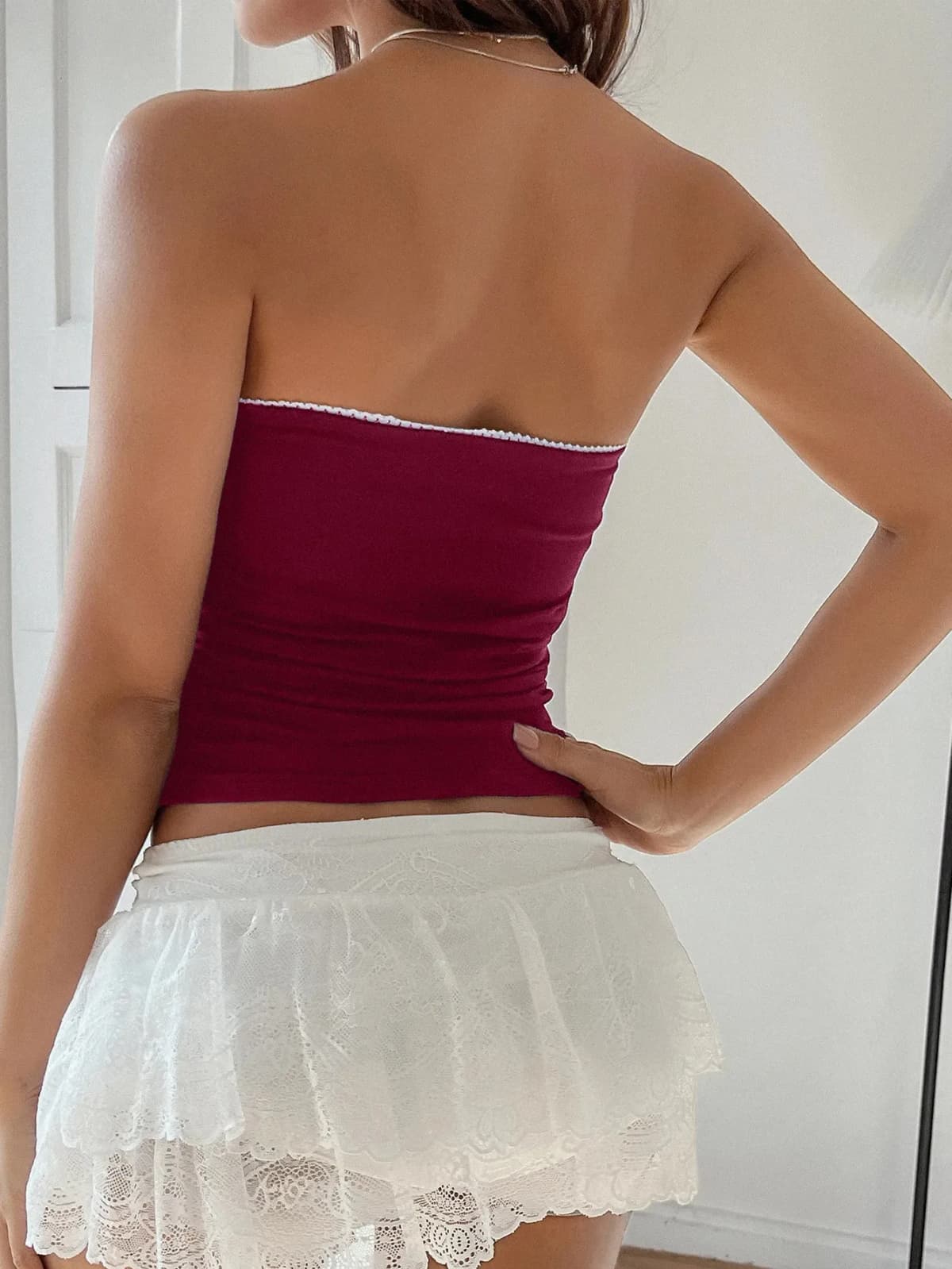 Bow Detail Tube Top in Multiple Colors