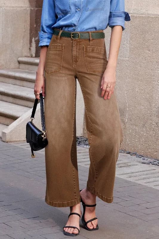 Denim Patch Pocket Shift Jeans