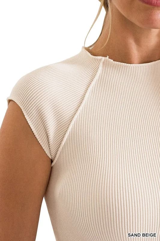 Ribbed Short Sleeve Seamless Soft Crop Top Zenana