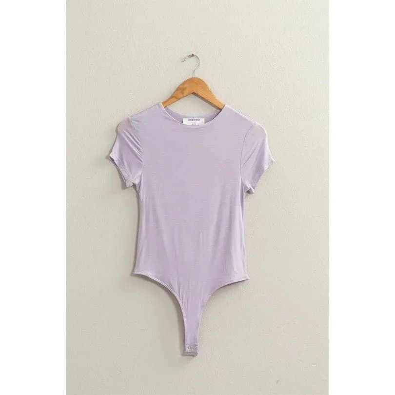 Double Layered Cap Sleeve Bodysuit by Apolline