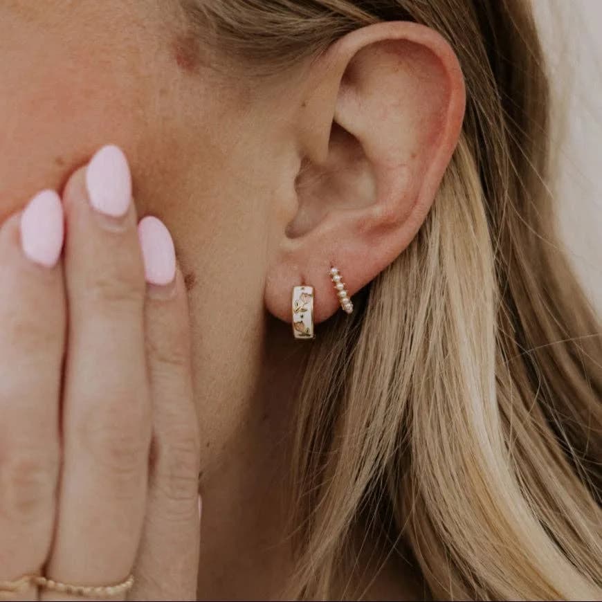 Eloise Tea Cup Hoops by Mauve