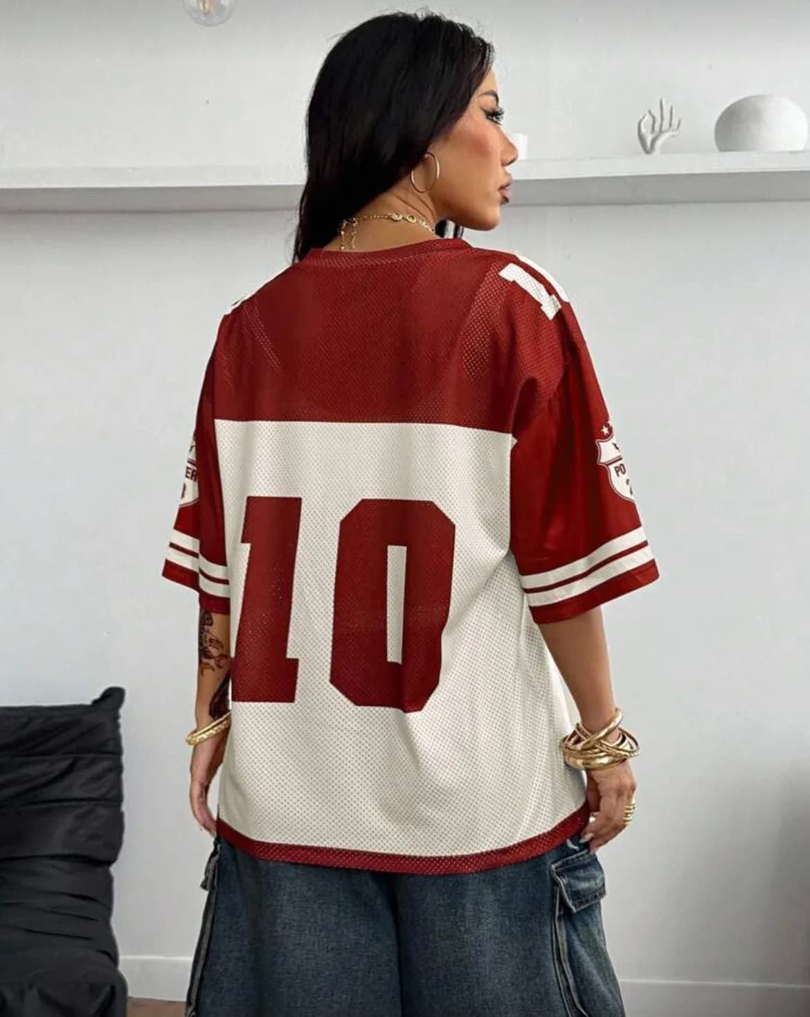 01 Red or Blue Mesh Trim Top Jersey