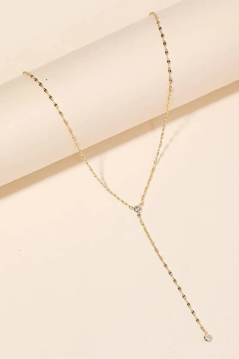 Dainty Chain Link Y Necklace Anarchy Street (Gold)