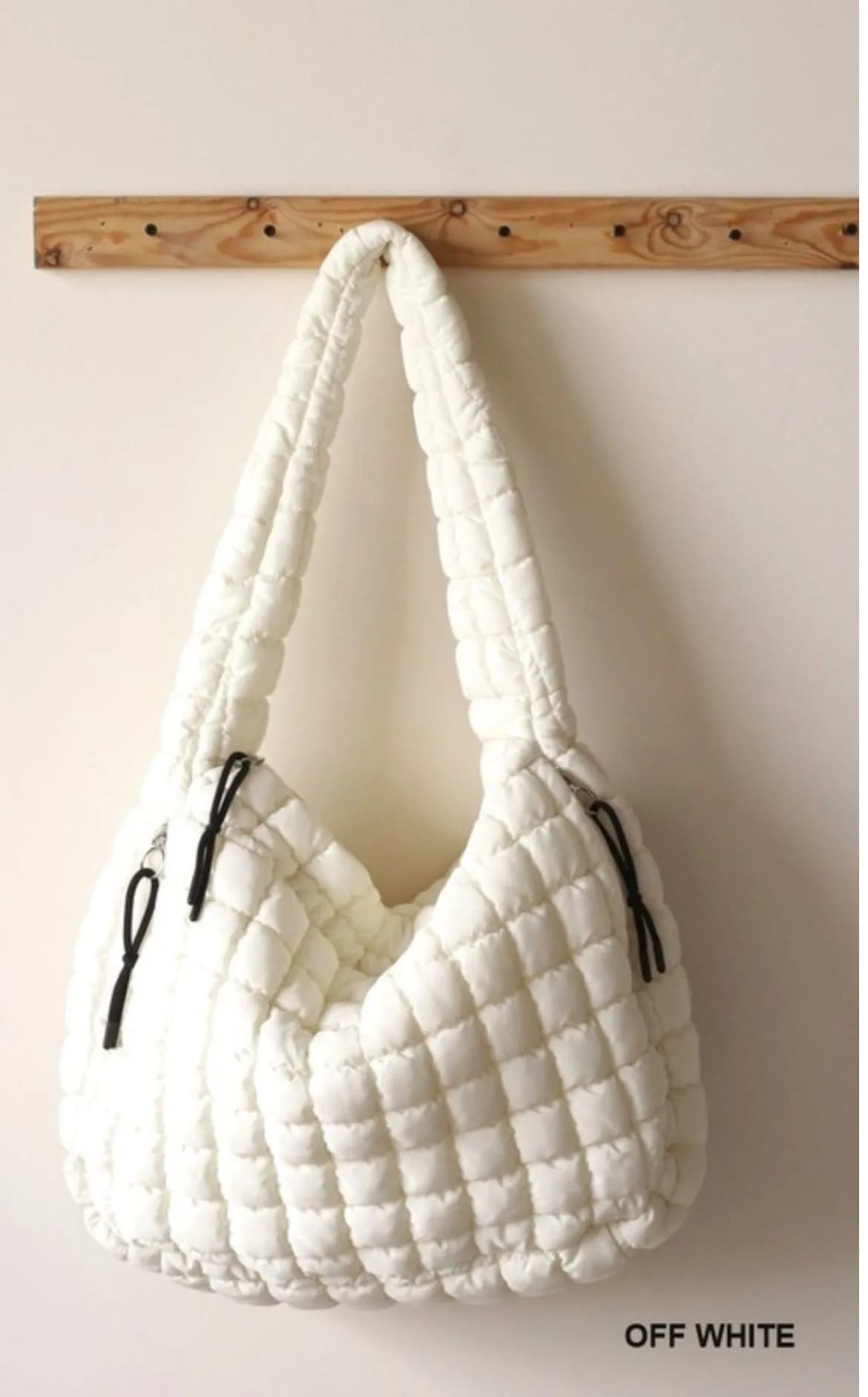 Oversized Quilted Carryall Tote Bag by Zenana