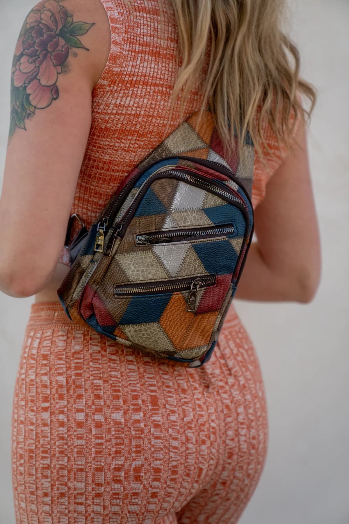 Color Block Crossbody Sling Bag Desheng Enterprise