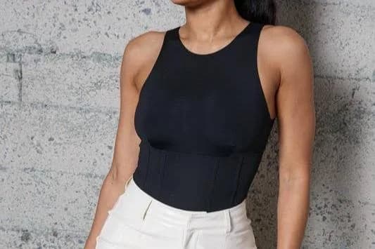 Jersey Crew Neck Body Suit Melrose with Love