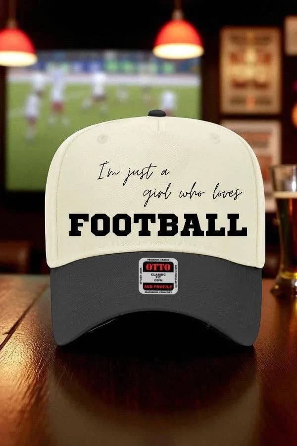 Just a Girl Who Loves Football Embroidered Hat