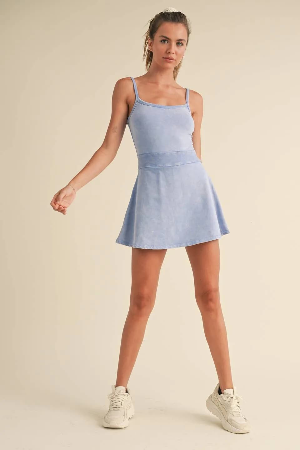 Lavender Blue Mineral Wash Cami Mini Dress
