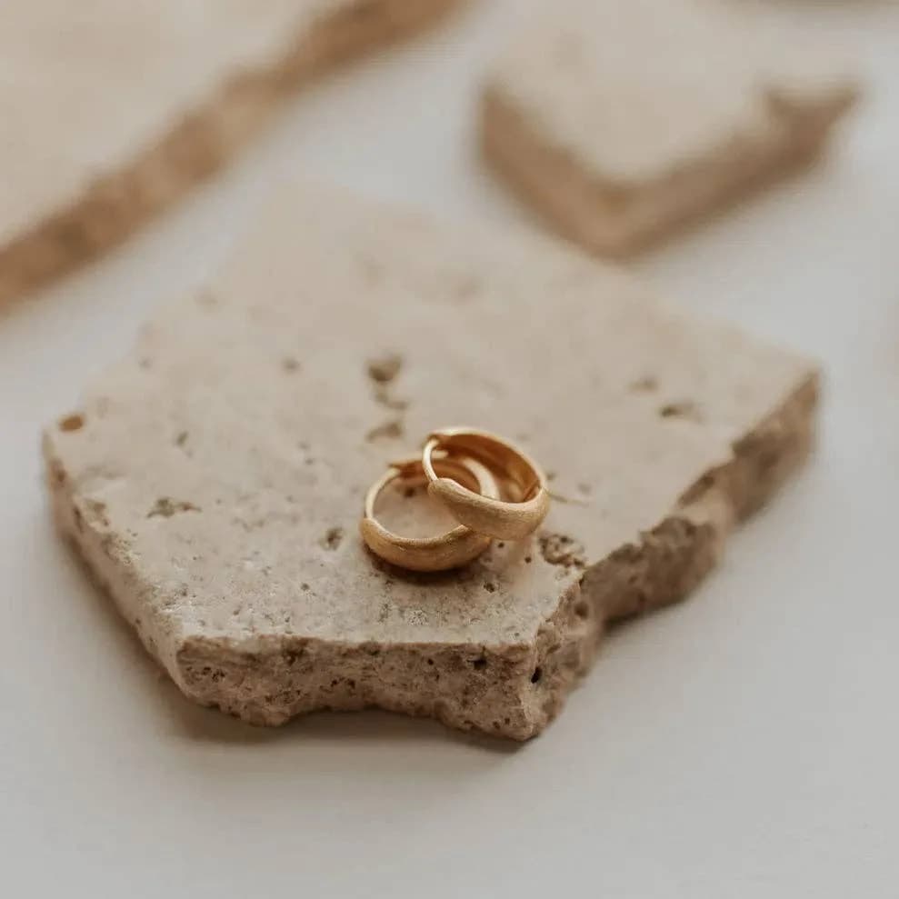 Rue Brushed Hoops Gold or Silver by Mauve