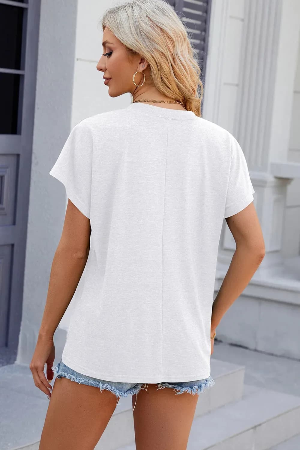 V-Neck Short Sleeve T-Shirt in Multiple Colors