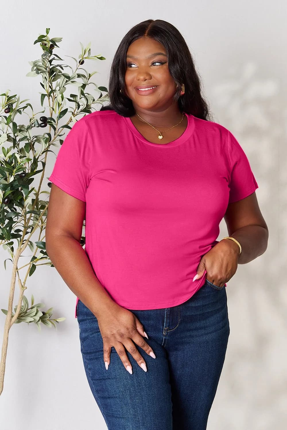 Basic Bae Full Size Round Neck Short Sleeve T Shirt Multiple Colors
