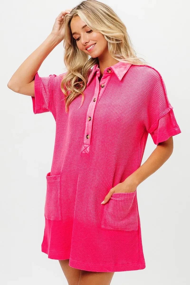 Dip Dye Mineral Washed Knit Dress