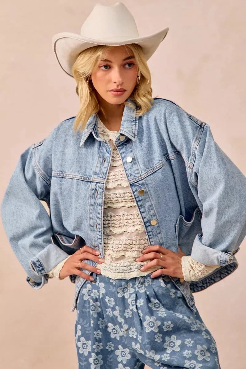BiBi Ruffles Detail Flower Lace Top