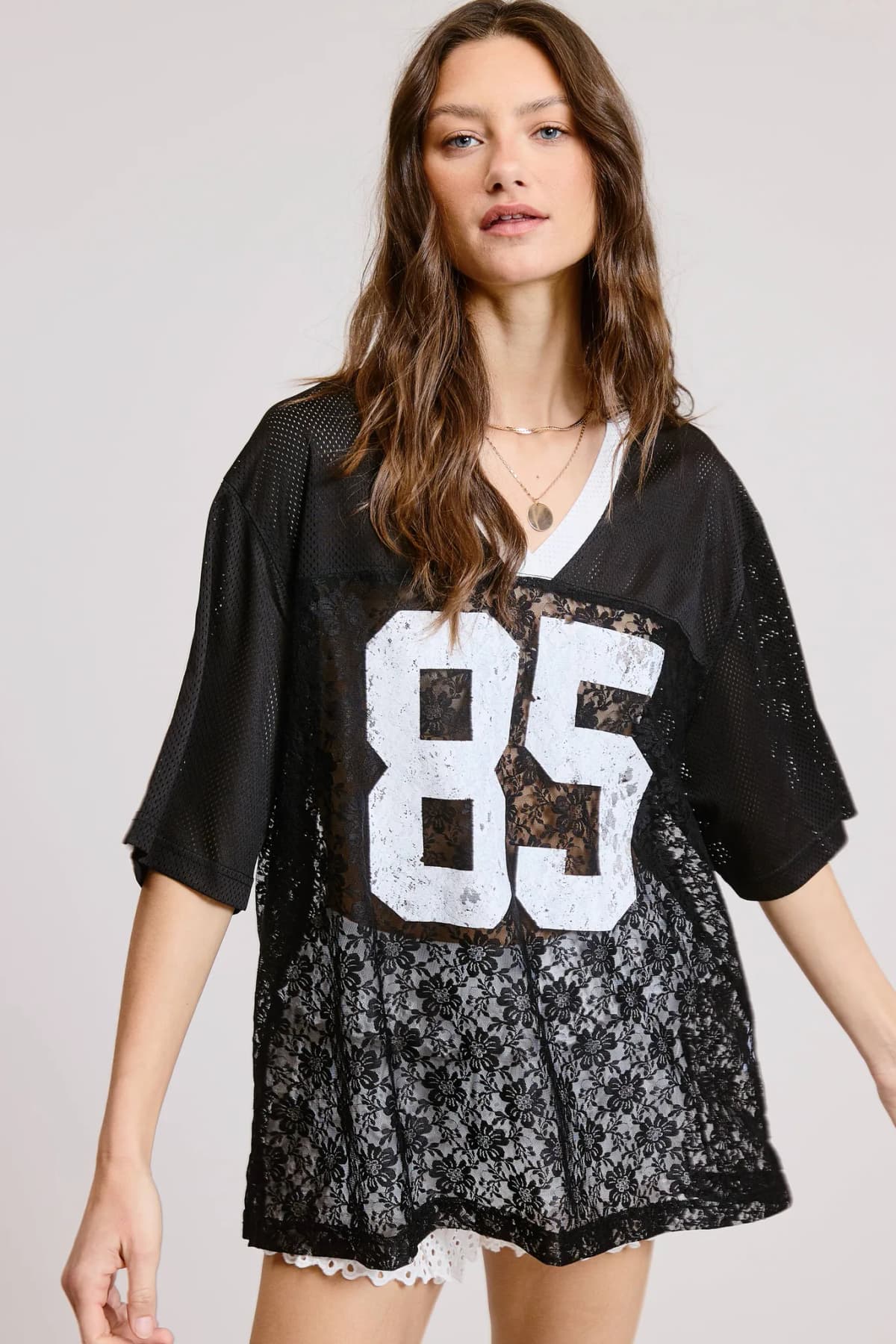 Sporty Chic Lace Number 85 Graphic Jersey Restocked!!